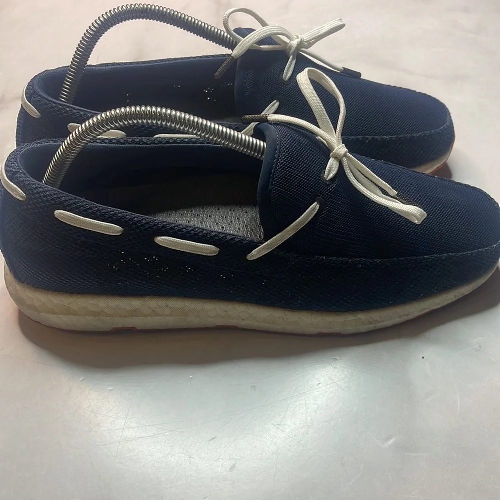 SWIMS Men's Breeze Leap Laser Loafer in Navy, White, & Orange